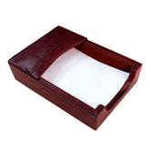 Mocha Leather Memo Holder